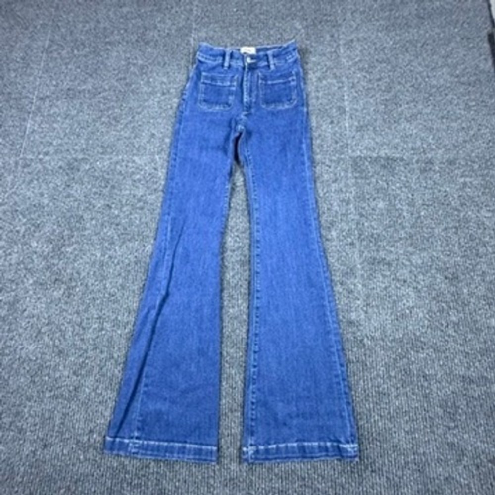 DL1961 Bridget Boot High Rise Instasculpt Flare Jeans Blue Water Size 24